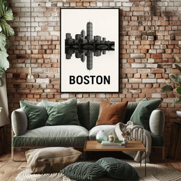 Boston Skyline Reflection Poster