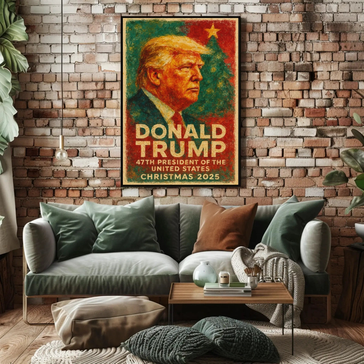 Step 1: Identify the correct poster category: Political or Propaganda Poster

Step 2:
Christmas 2025 Visionary Presidential Portrait Poster