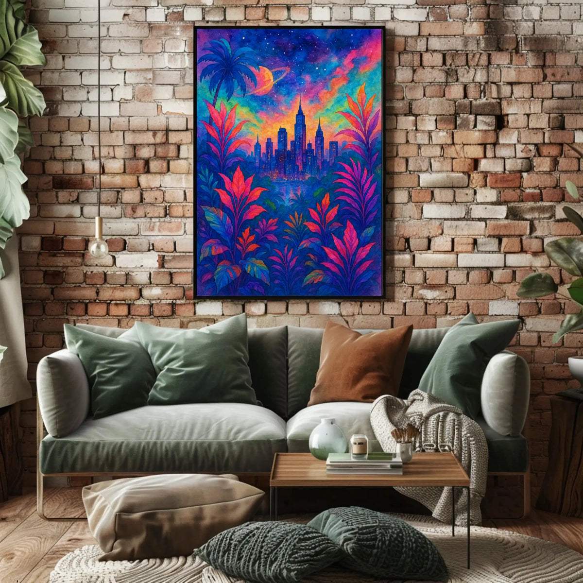 Cosmic Cityscape Poster