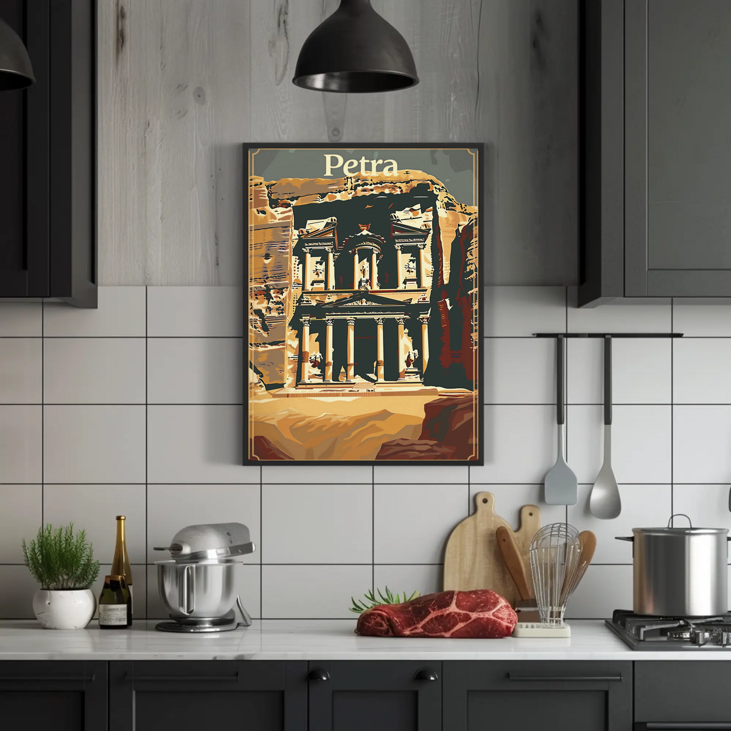 Petra Jordan Ancient Architecture Desert Poster
