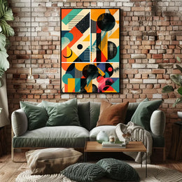 Vibrant Geometric Art Print Abstract or Artistic Poster