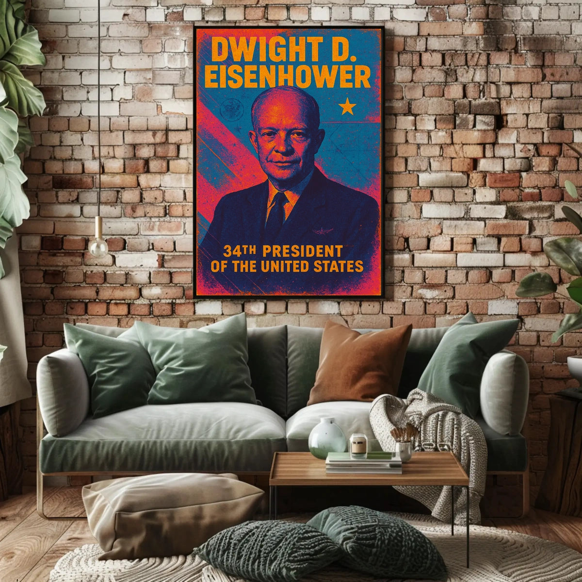 Dwight D Eisenhower Poster Legacy Leadership History Buff