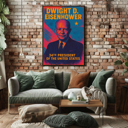 Dwight D Eisenhower Poster Legacy Leadership History Buff