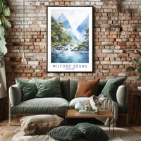 Milford Sound New Zealand Poster