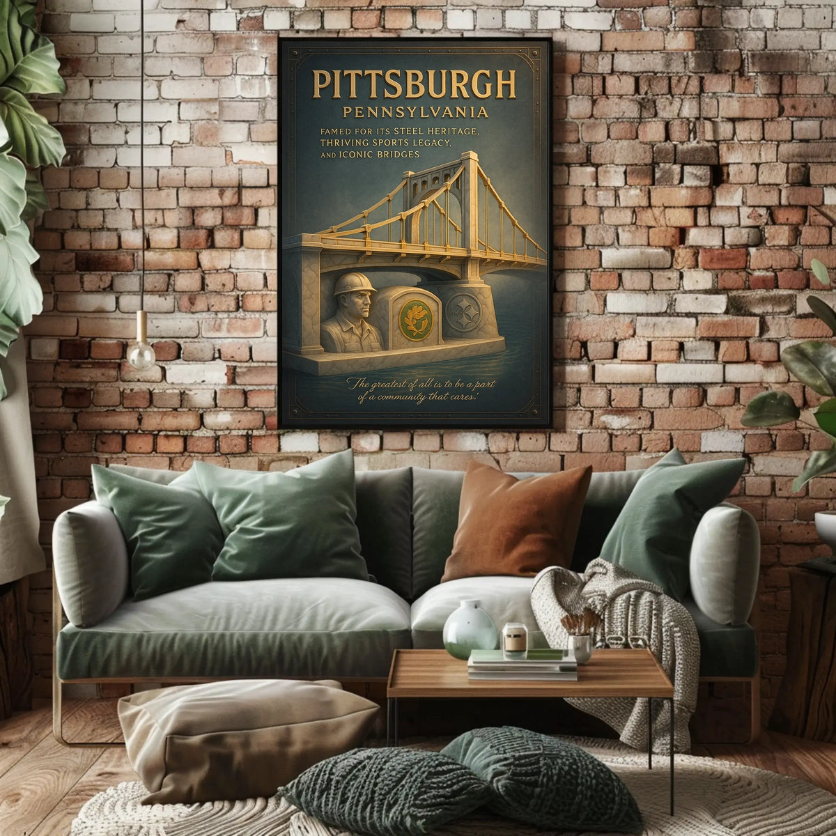 Pittsburgh A Legacy of Steel and Bridges Poster