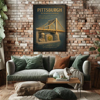Pittsburgh A Legacy of Steel and Bridges Poster