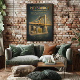 Pittsburgh A Legacy of Steel and Bridges Poster