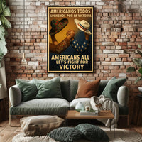 Unity and Strength Patriotic WWII Poster
