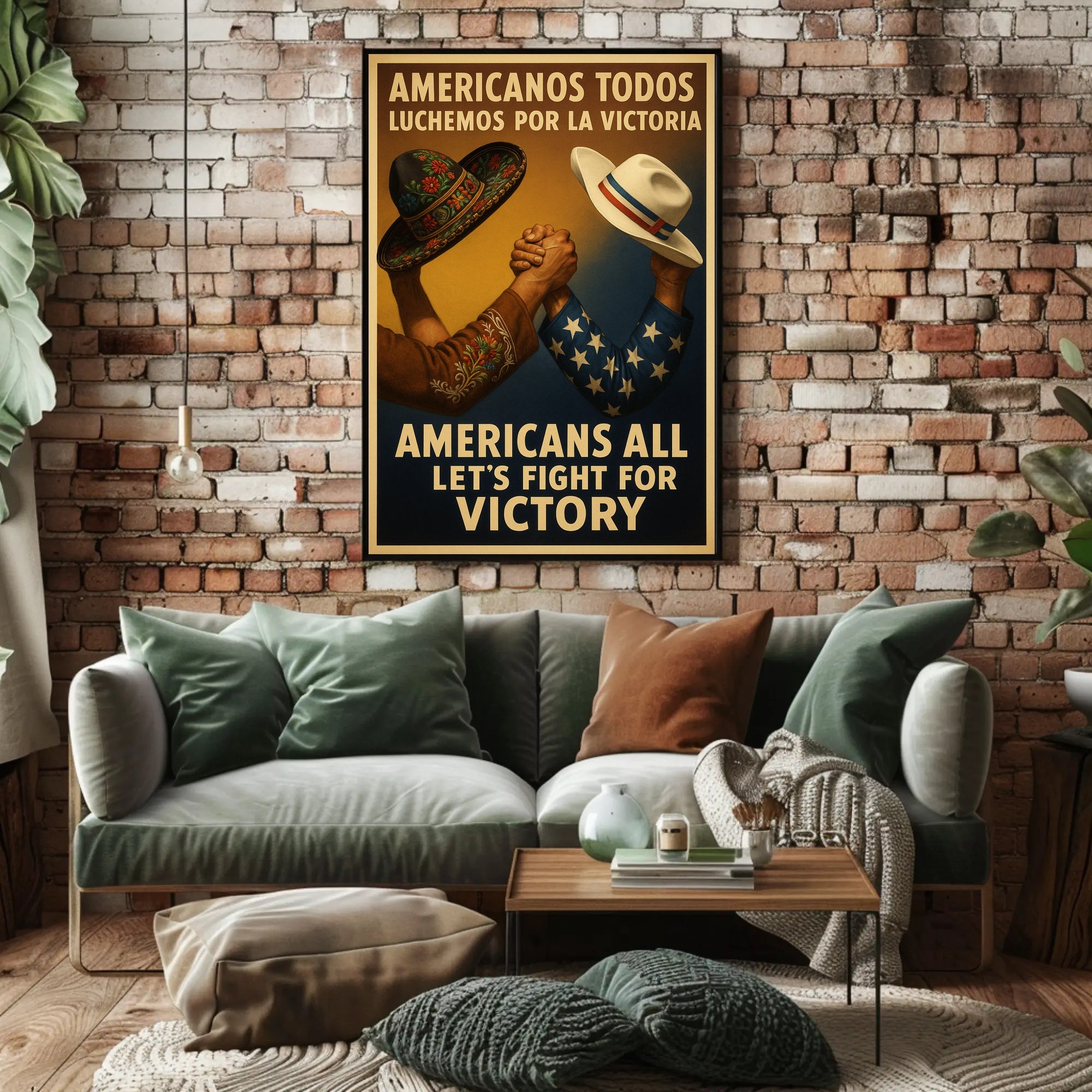 Unity and Strength Patriotic WWII Poster