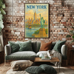New York City Landmarks Poster
