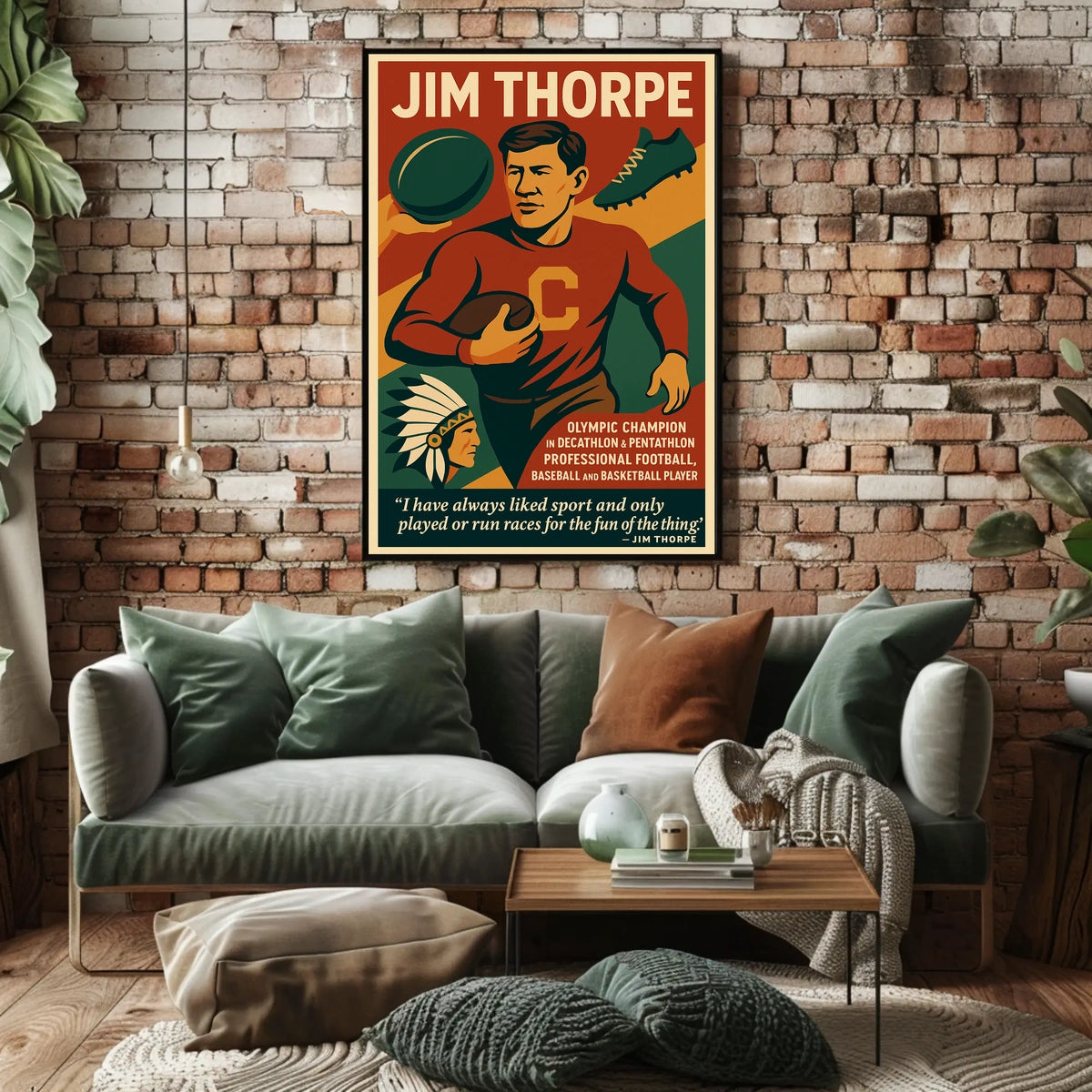 Celebrating Jim Thorpe A Multifaceted Sports Legend Poster