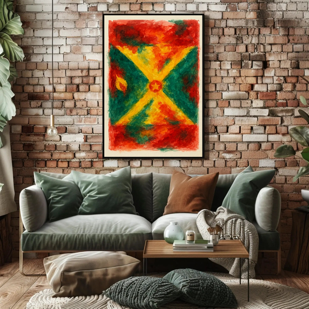 Vibrant Abstract Flag Poster