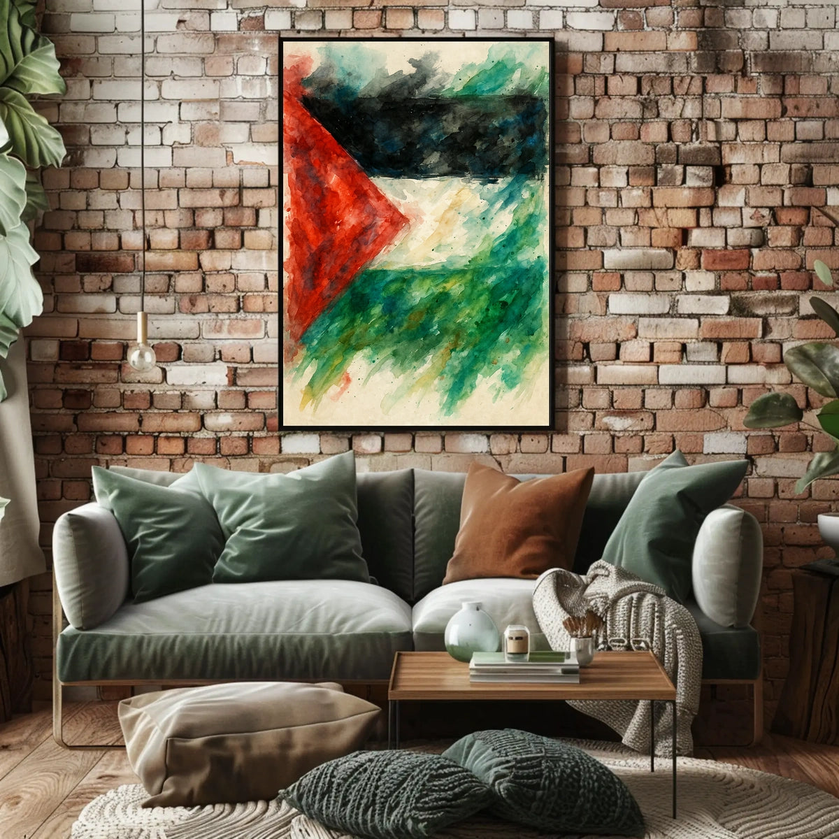 Abstract Watercolor Flag Abstract Poster