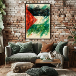 Abstract Watercolor Flag Abstract Poster