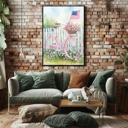 Vintage Bicycle Wall Art 18x24 Poster By PosterGoat Poster