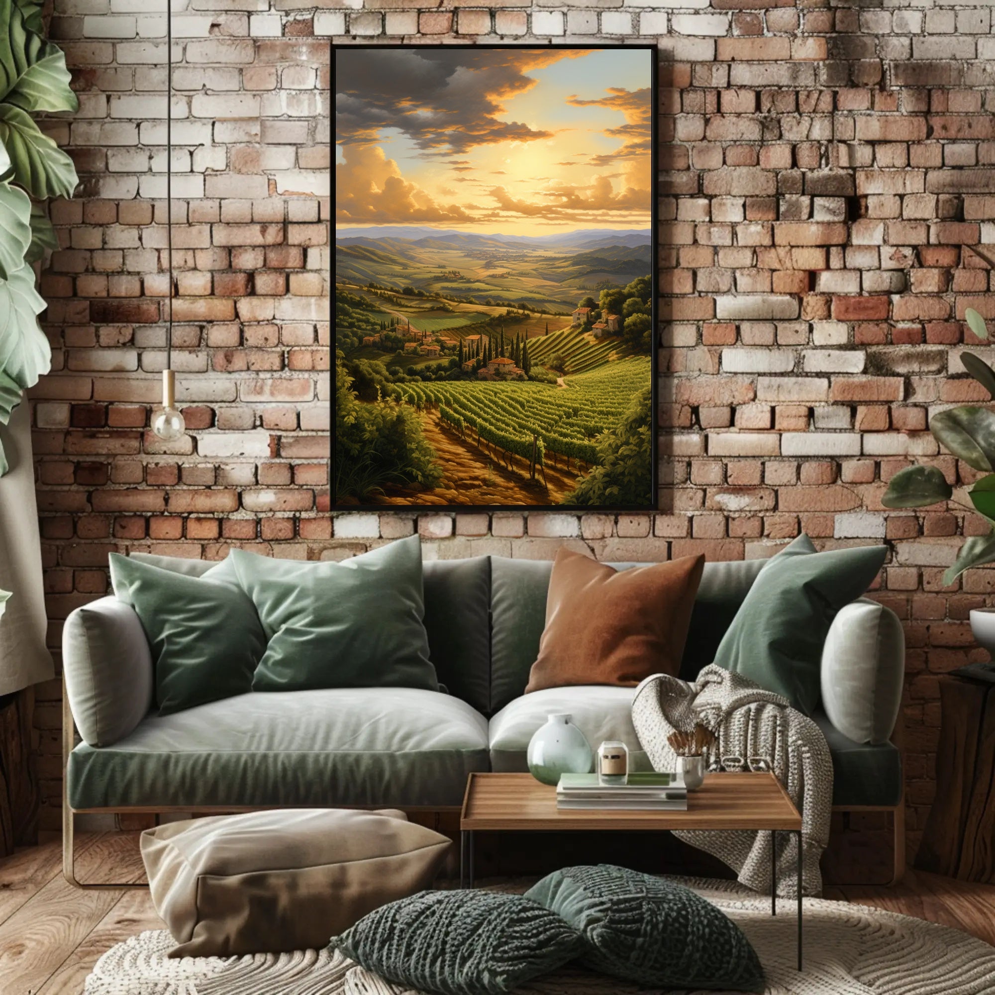 Golden Countryside Vista Poster