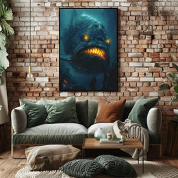 Mythical Sea Monster in Fantastical Underwater Adventure Poster PosterGoat