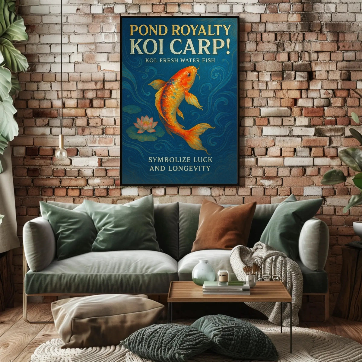 Pond Royalty Koi Carp Poster