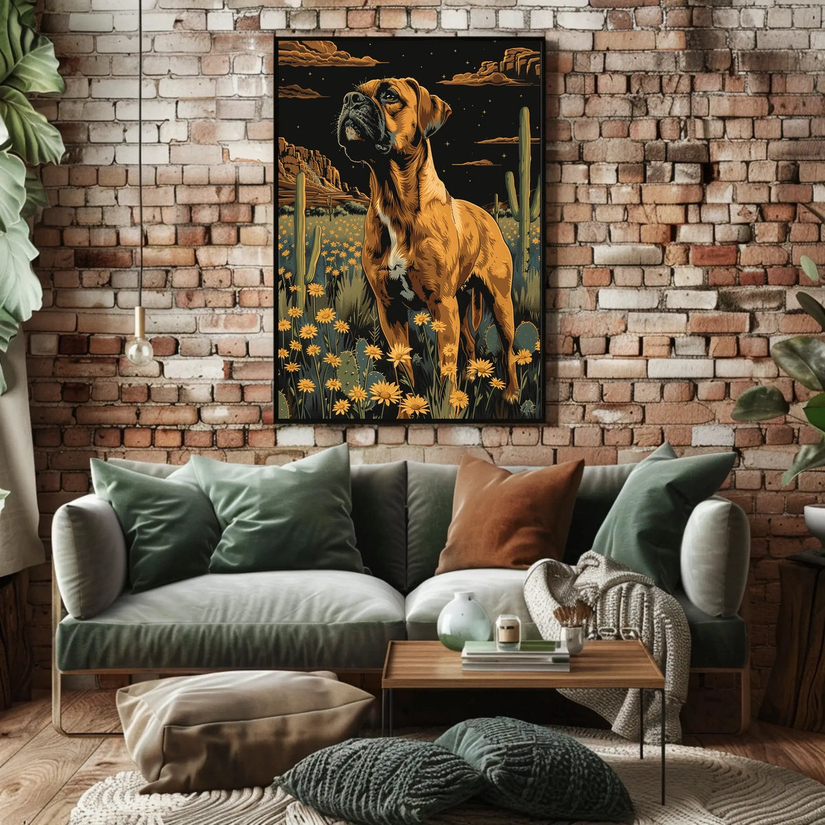 Majestic Canine In Desert Bloom Poster