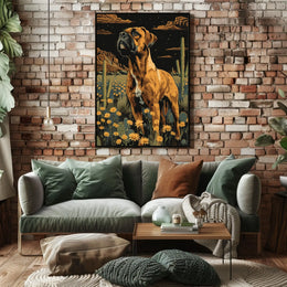 Majestic Canine In Desert Bloom Poster