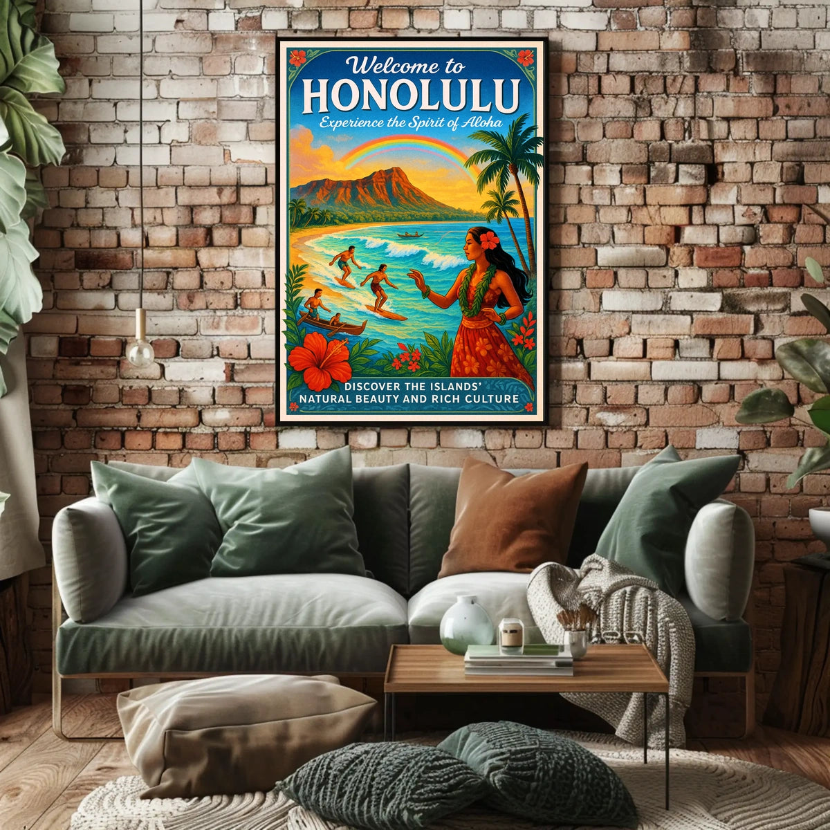 Welcome to Honolulu Experience the Spirit of Aloha Poster