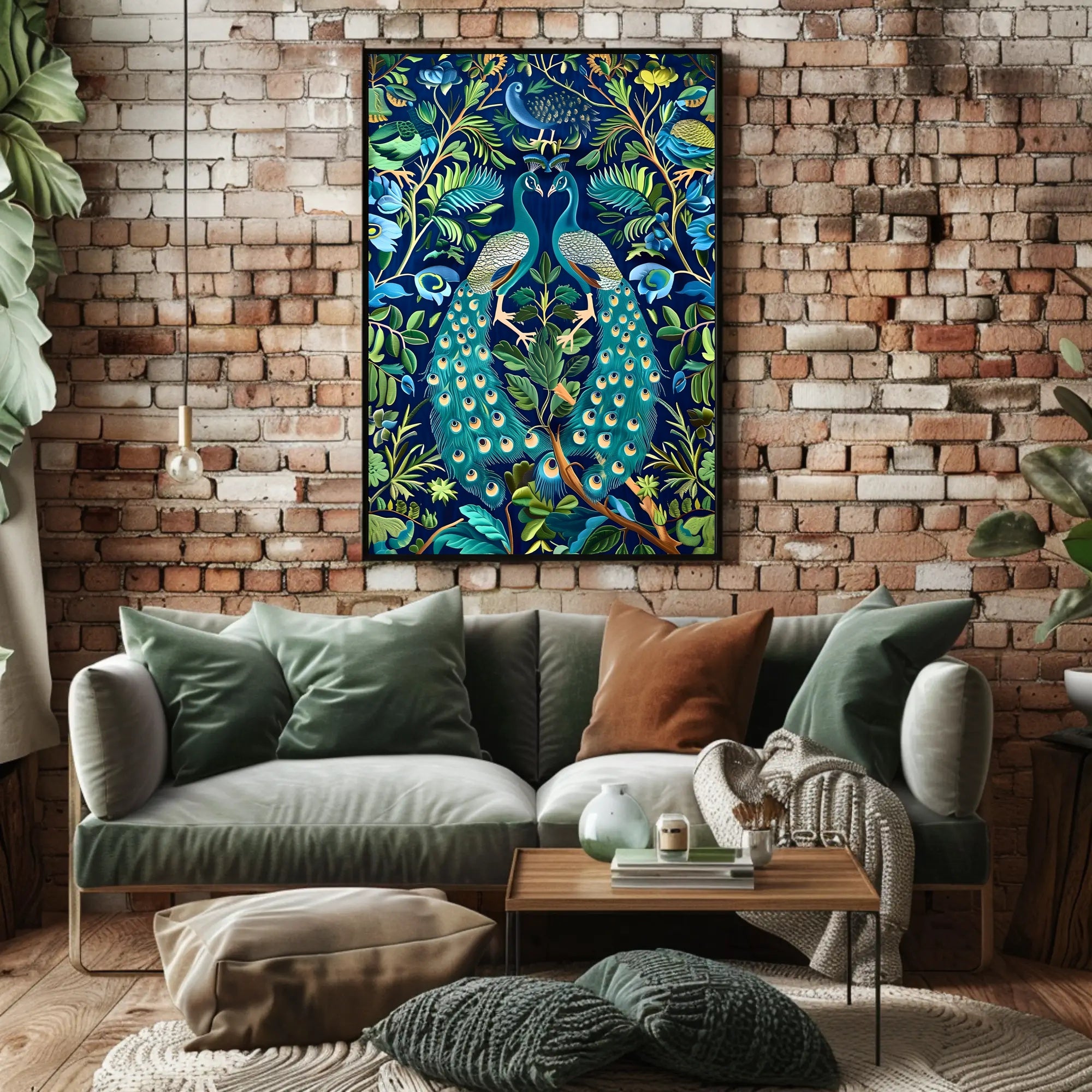 Exquisite Peacocks in Lush Foliage Animal Poster