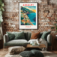 Amalfi Coast Travel Poster