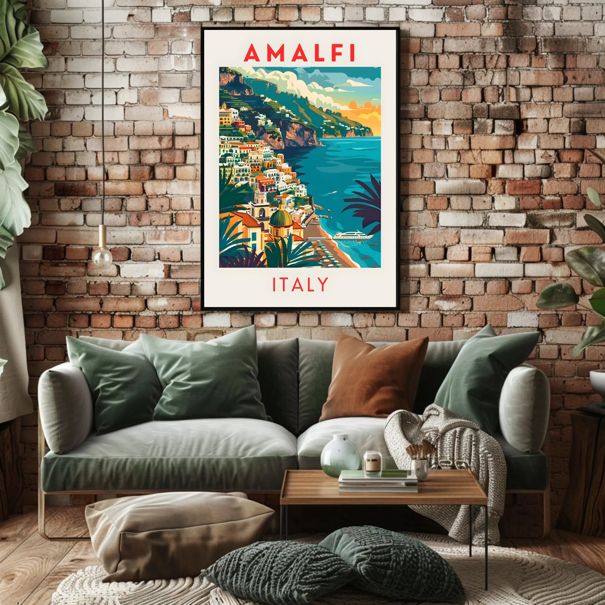 Amalfi Coast Travel Poster