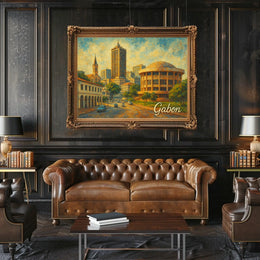 Gabon Cityscape Poster