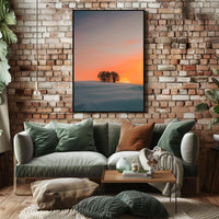 Serene Winter Sunrise Photography Print - Abstract or Artistic Poster