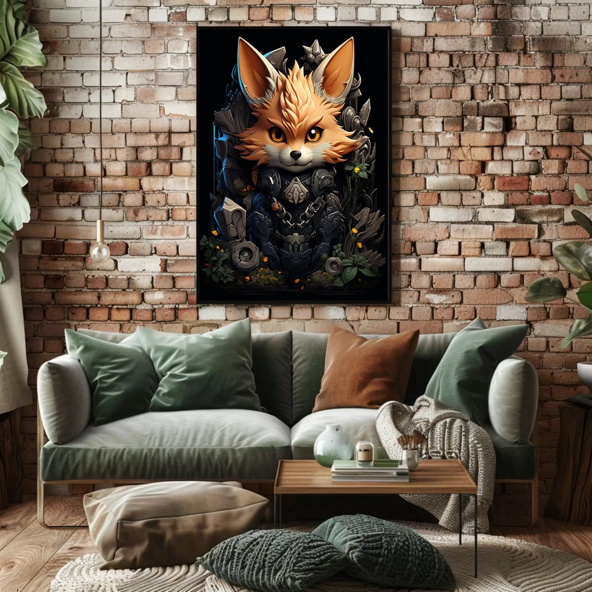 Cyber Fox Guardian Poster