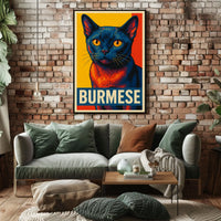 Vibrant Burmese Cat Poster