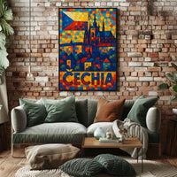 Czechia Mosaic Art Poster