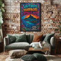 Vaitape Harbor Street Art Tropical Creativity Culture Poster