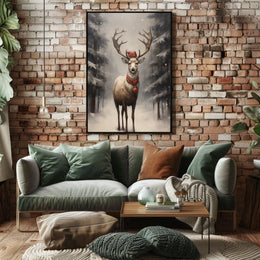 Winter Wonderland Stag Poster