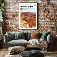 Bryce Canyon Travel Poster Vintage Landscape Print