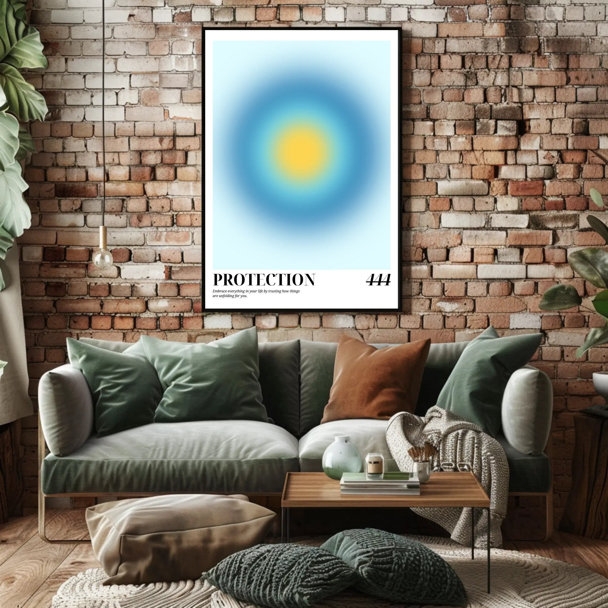 Protection Embrace Modern Abstract Artistic Poster PosterGoat