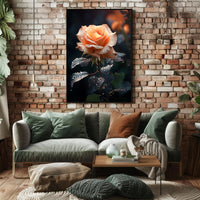 Dew-Kissed Rose Poster PosterGoat