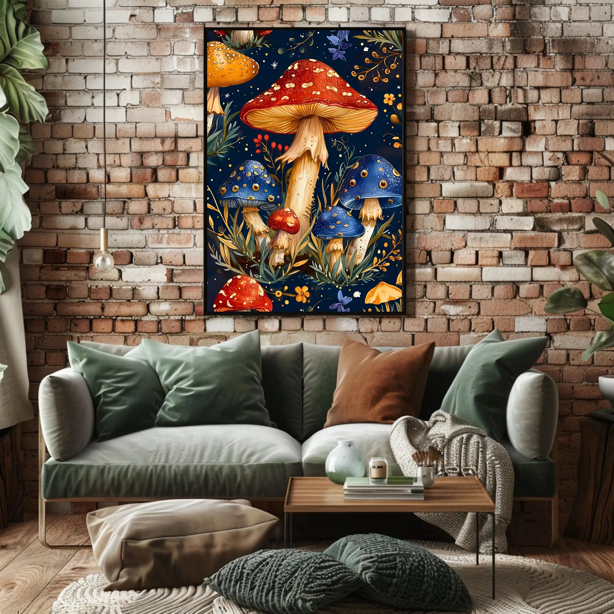 Enchanted Mushroom Forest Fantasy or Mythology Poster