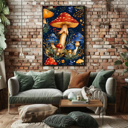 Enchanted Mushroom Forest Fantasy or Mythology Poster