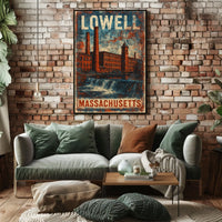 Lowell Industrial Heritage Minimalist Wanderlust Poster