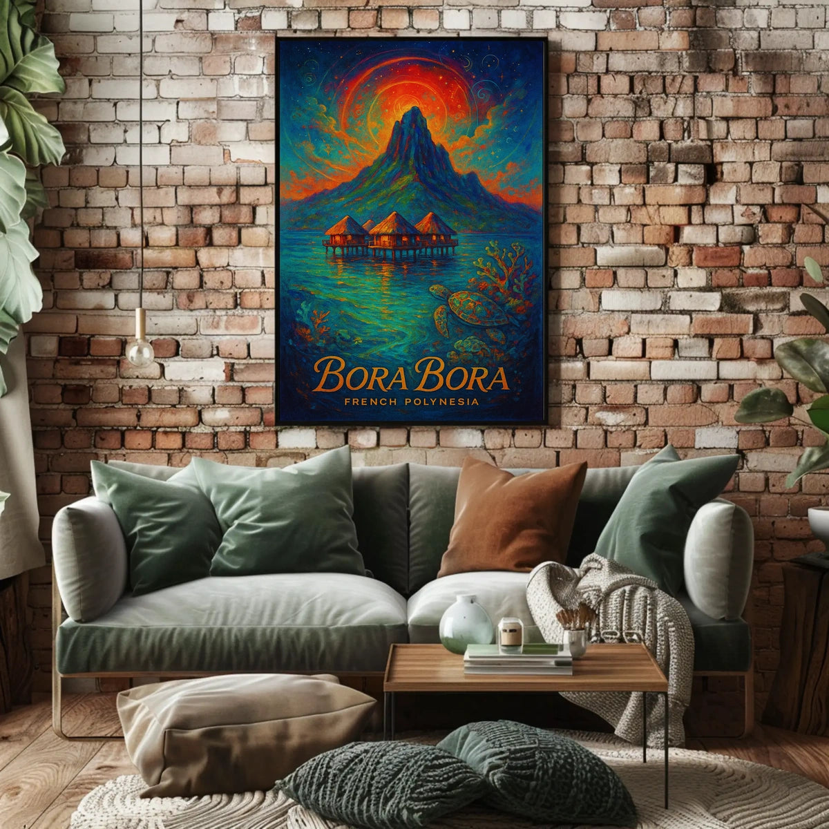 Bora Bora Dreamscape: Vibrant Tropical Paradise Poster