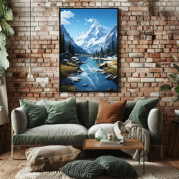 Majestic Mountain Landscape Poster
