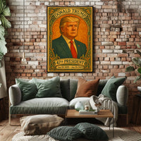 Trump Statesmanship Portrait Art Deco Patriotic Poster