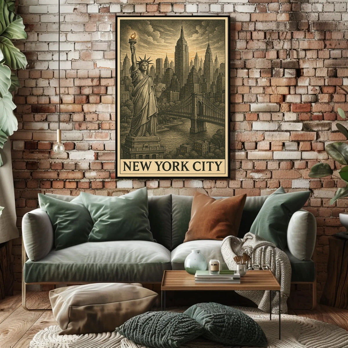 Iconic New York City Poster Vintage Skyline Art for Home