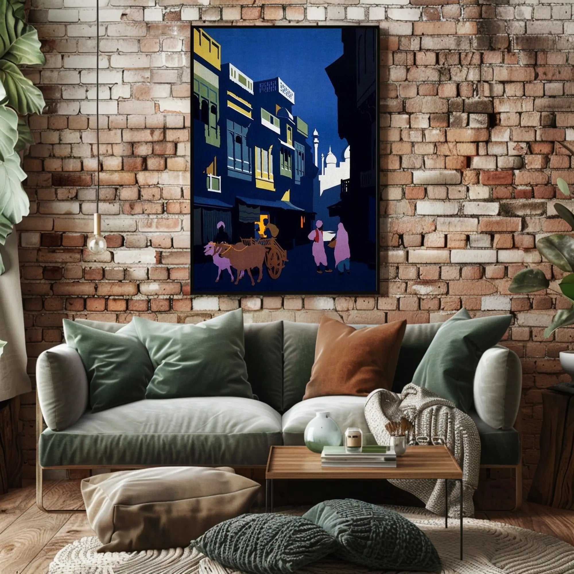 Night Market Scene Poster PosterGoat
