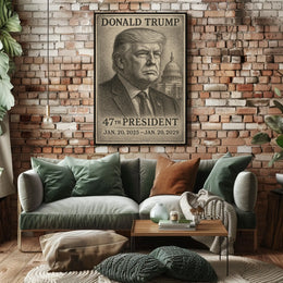 Donald Trump Reflective Leader at the Capitol Poster