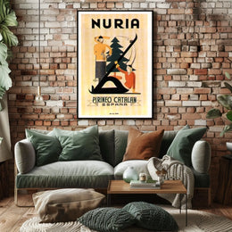 Núria Pyrenees Catalan Travel Poster
