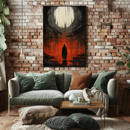 The Enigmatic Cloaked Figure Poster
