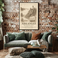Arkansas Heritage Vintage Landscape National Park Poster